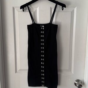 Zara Black Dress with Silver Accents (90s Style) (XS)